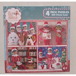 The Elf On The Shelf Christmas Tradition 4 Pack Puzzles Children 6+ - COMPLETE